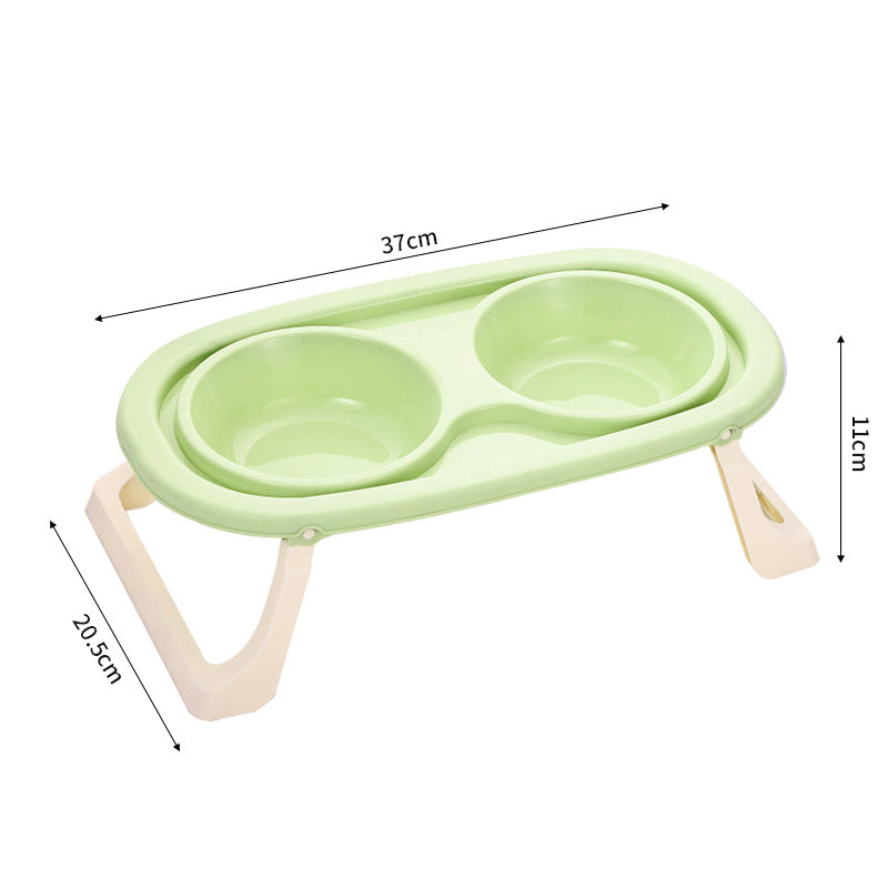 Foldable Plastic Stainless Steel Bowl For Pet Food Basin