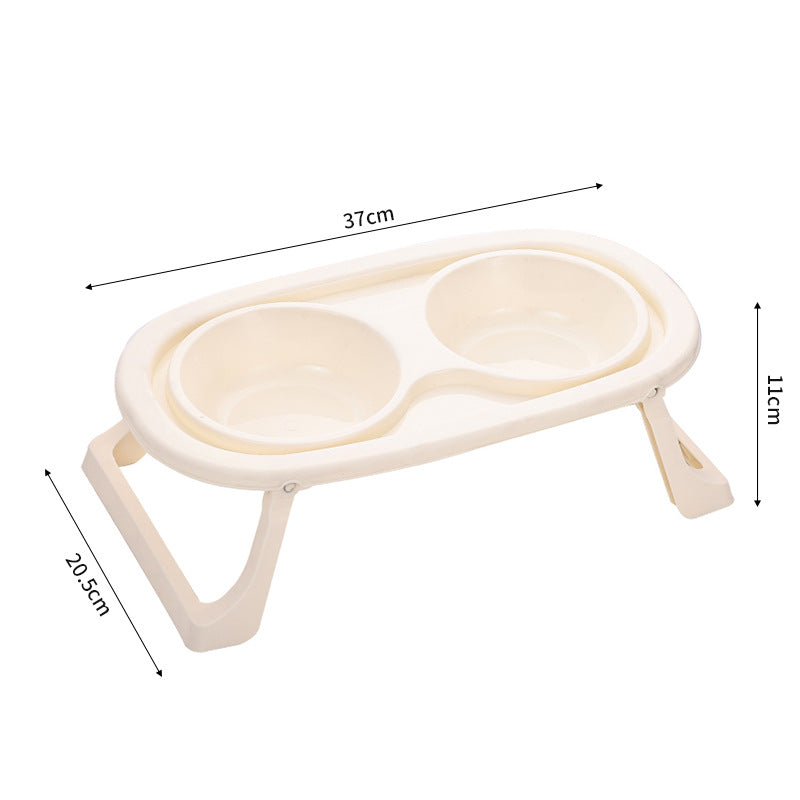 Foldable Plastic Stainless Steel Bowl For Pet Food Basin